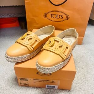 TOD’S KATE GOMMINO RAFIA ESPADRILLES